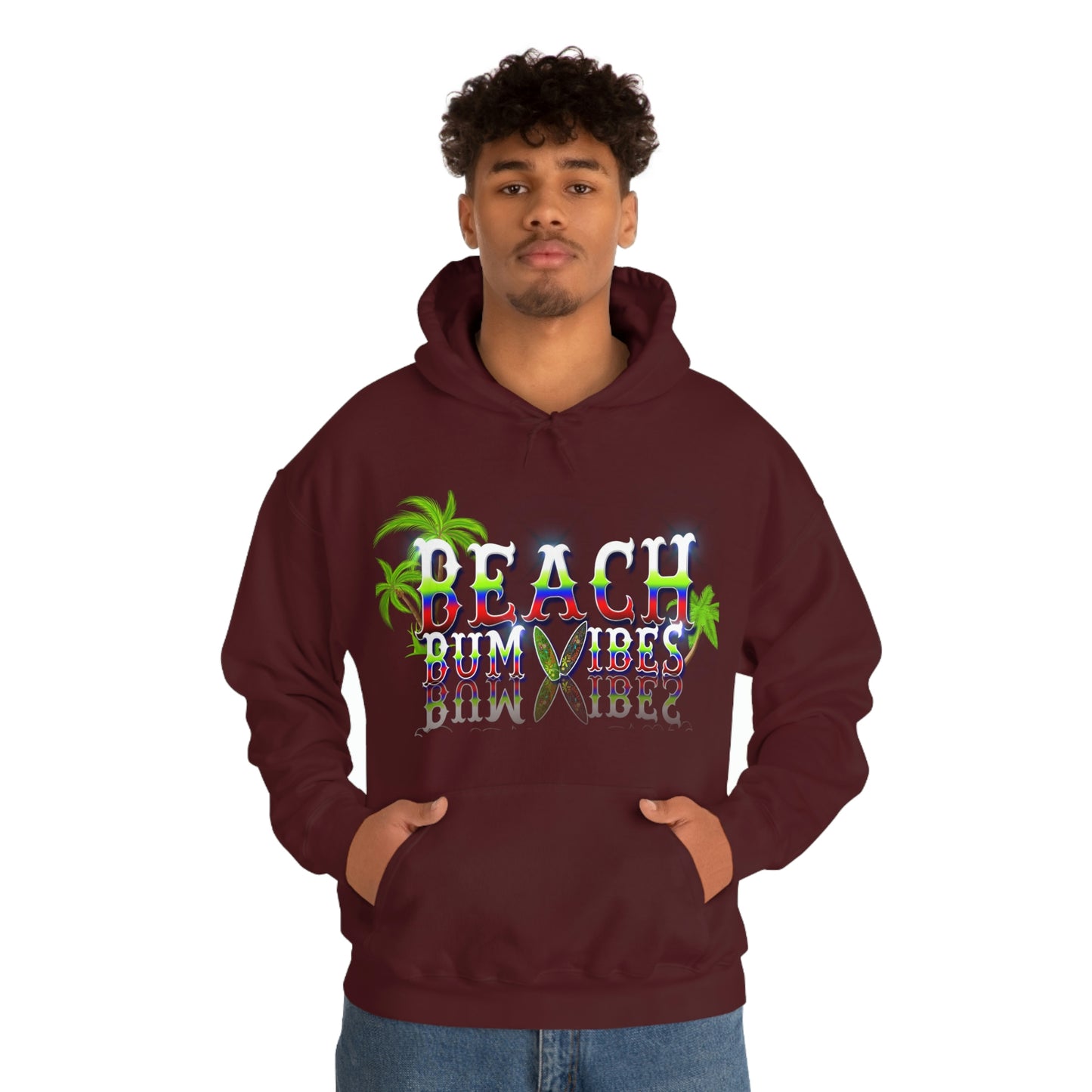 Unisex Heavy Blend™ Hooded Sweatshirt Beach Bum Vibes All Year Long