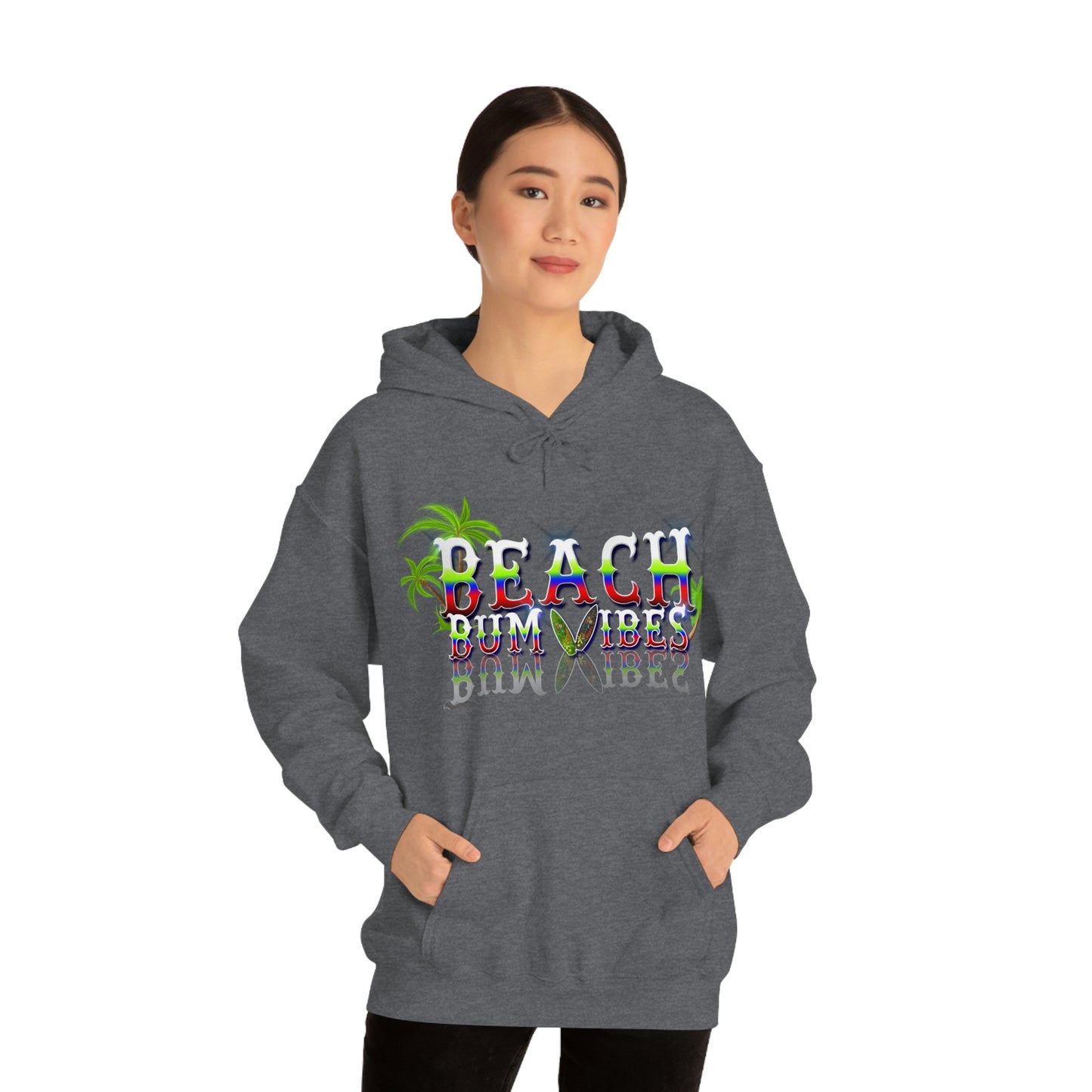 Unisex Heavy Blend™ Hooded Sweatshirt Beach Bum Vibes All Year Long