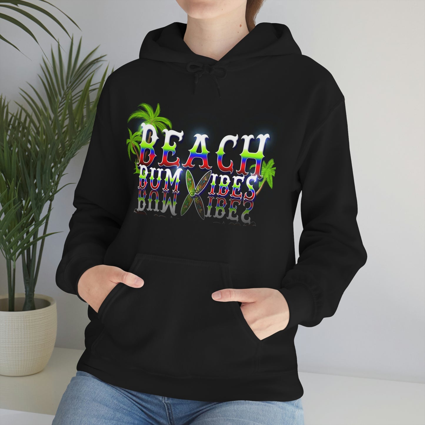 Unisex Heavy Blend™ Hooded Sweatshirt Beach Bum Vibes All Year Long