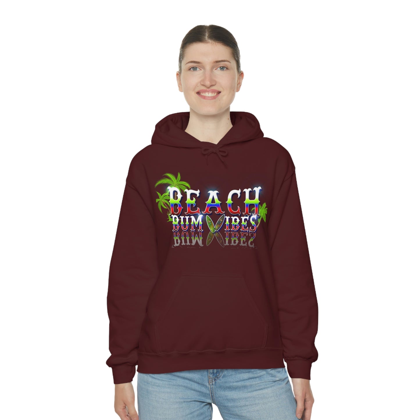 Unisex Heavy Blend™ Hooded Sweatshirt Beach Bum Vibes All Year Long