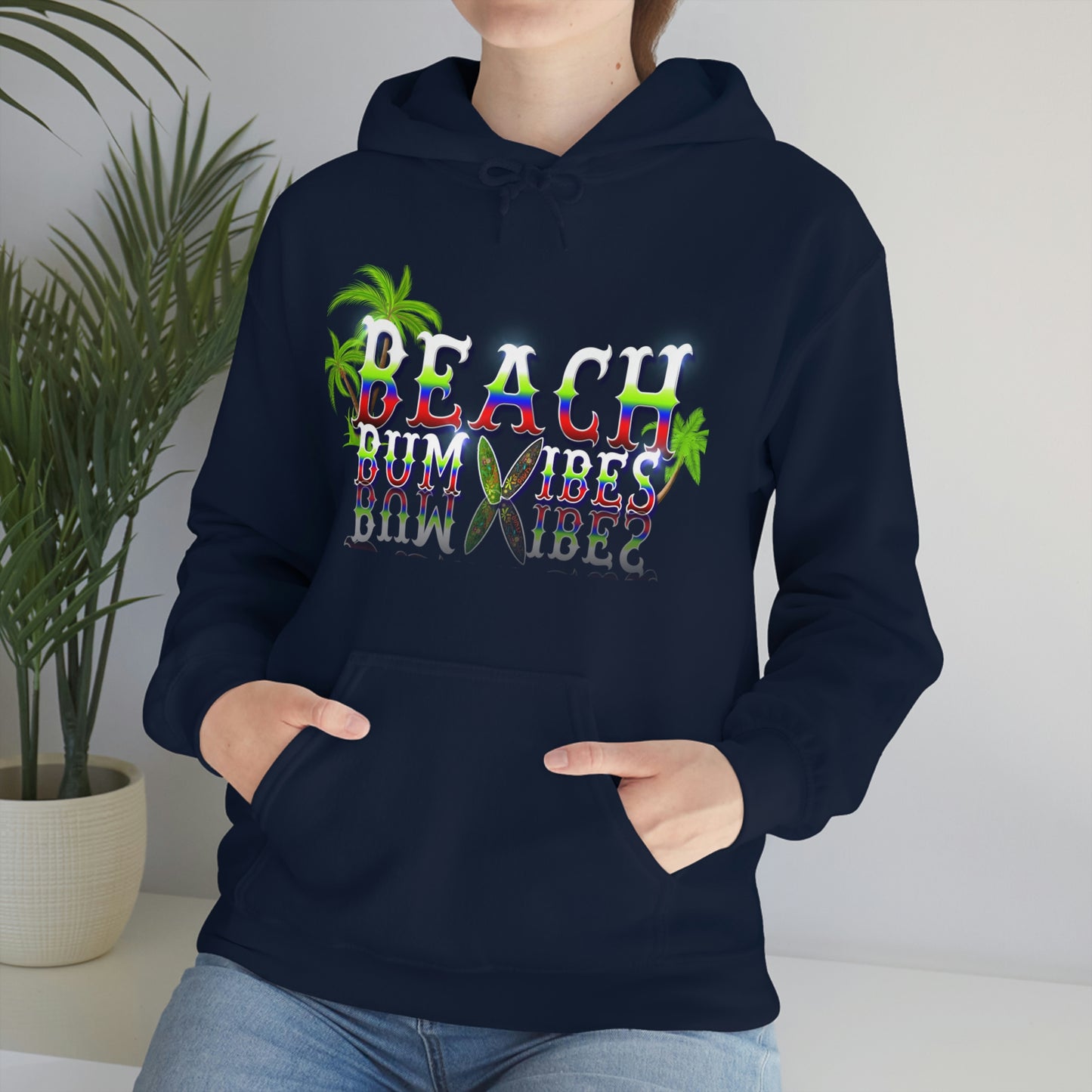 Unisex Heavy Blend™ Hooded Sweatshirt Beach Bum Vibes All Year Long