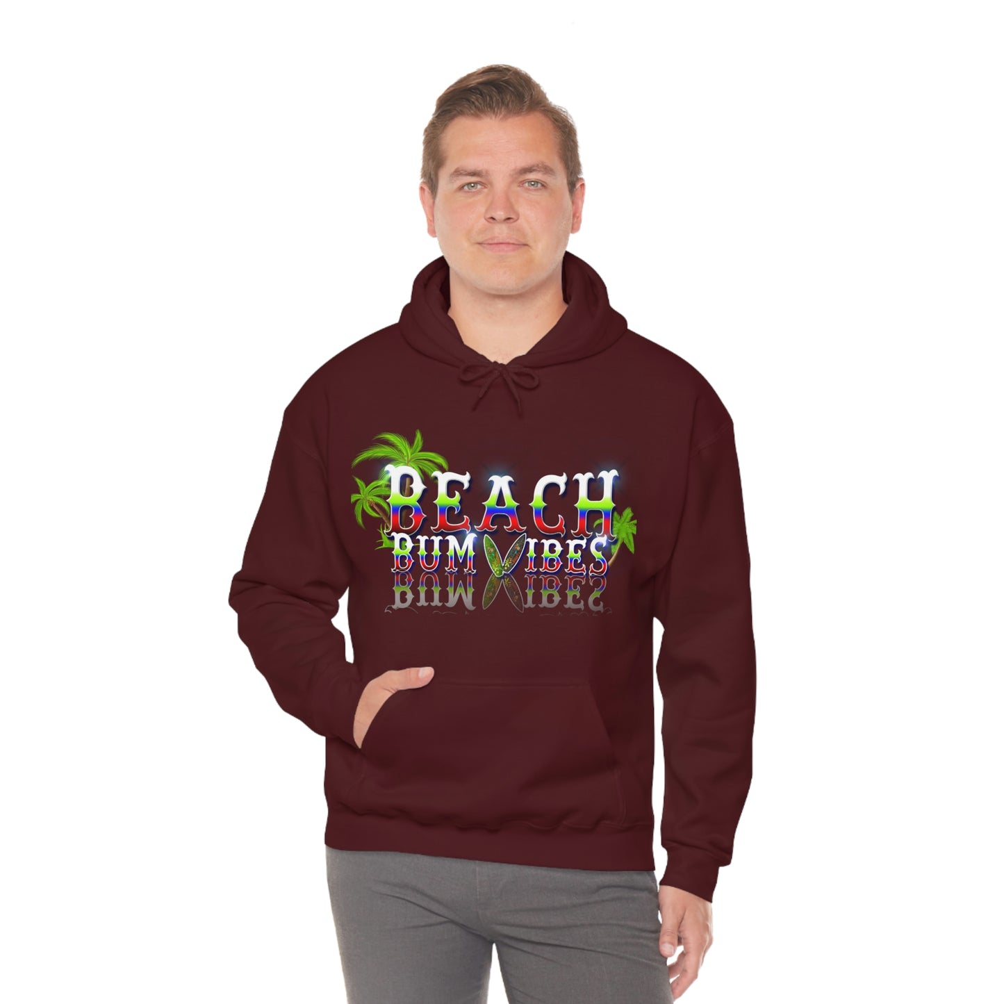 Unisex Heavy Blend™ Hooded Sweatshirt Beach Bum Vibes All Year Long