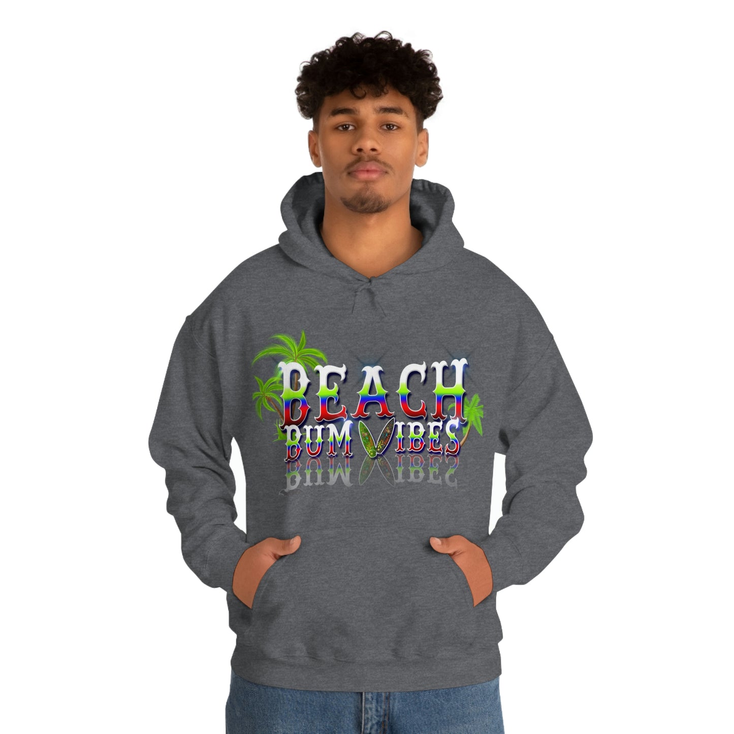 Unisex Heavy Blend™ Hooded Sweatshirt Beach Bum Vibes All Year Long