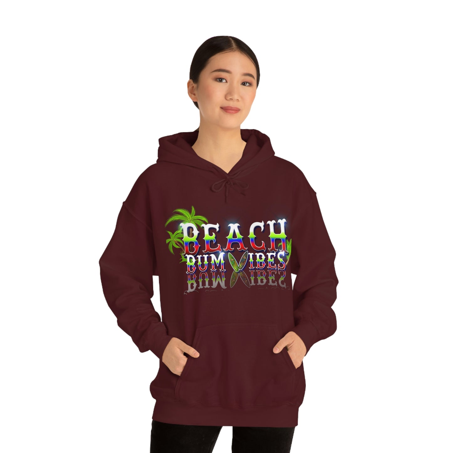 Unisex Heavy Blend™ Hooded Sweatshirt Beach Bum Vibes All Year Long