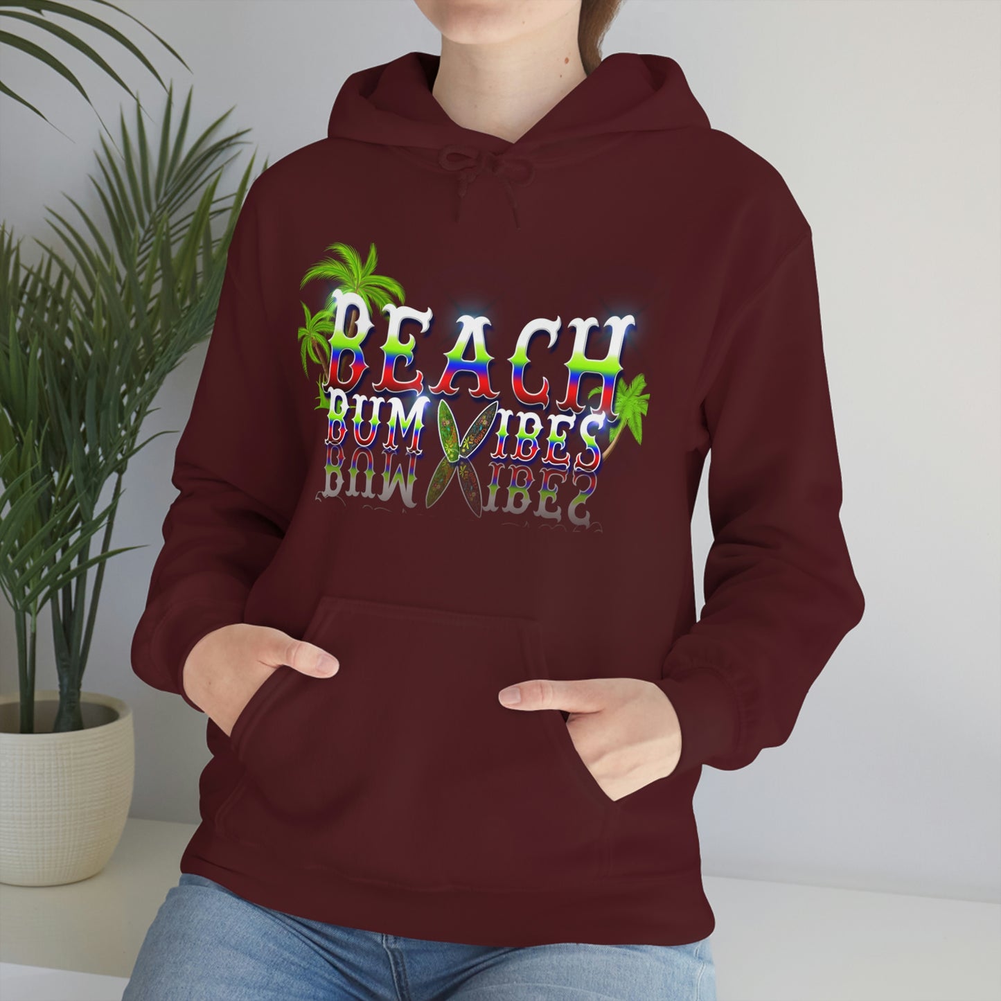 Unisex Heavy Blend™ Hooded Sweatshirt Beach Bum Vibes All Year Long