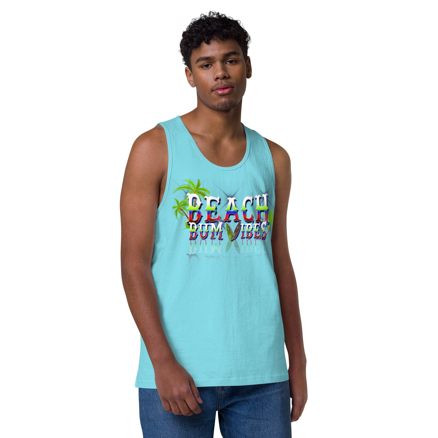 Beach Bum Vibes Men’s premium tank top