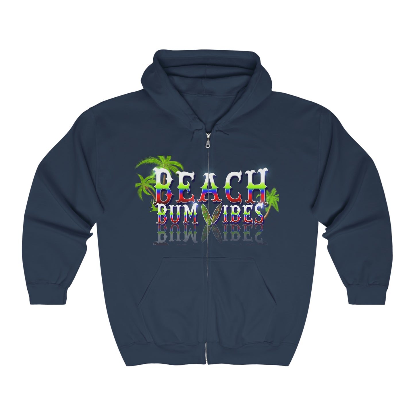 Full Zip Hooded Sweatshirt Beach Bum Vibes Edition